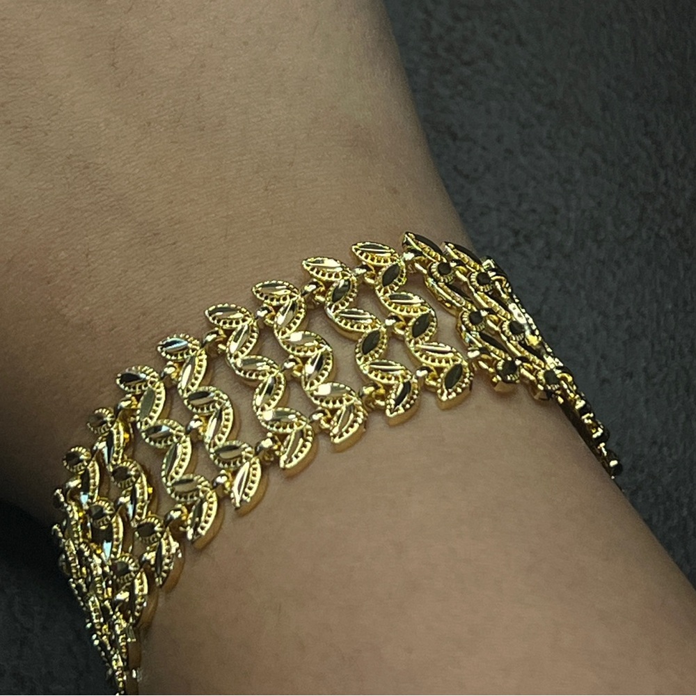 Elegant 21K Gold Plated Bracelet for Women